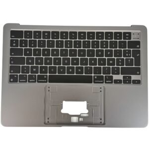 A2681 – MacBook Air 13.6″ (2022, M2) Top Case met Toetsenbord AZERTY BE – Space Gray — vooraanzicht