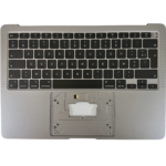 A2337 – MacBook Air 13″ (2020, M1) Top Case met Toetsenbord AZERTY BE – Space Gray — vooraanzicht