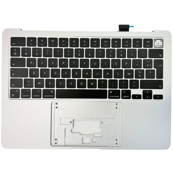A3113 – MacBook Air 13.6″ (2024, M3) Top Case met Toetsenbord AZERTY BE – Zilver — vooraanzicht A3113 – MacBook Air 13.6″ (2024, M3) Top Case met Toetsenbord AZERTY BE – Zilver — vooraanzicht