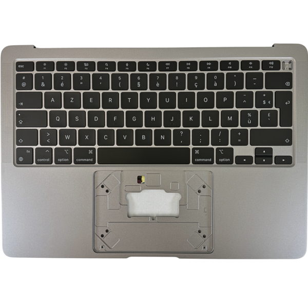 A2337 – MacBook Air 13″ (2020, M1) Top Case met Toetsenbord AZERTY BE – Space Gray — vooraanzicht A2337 – MacBook Air 13″ (2020, M1) Top Case met Toetsenbord AZERTY BE – Space Gray — vooraanzicht