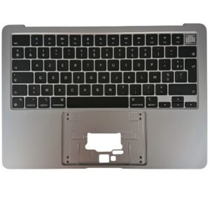 A3113 – MacBook Air 13.6″ (2024, M3) Top Case met Toetsenbord AZERTY BE – Space Gray — vooraanzicht