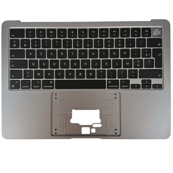A3113 – MacBook Air 13.6″ (2024, M3) Top Case met Toetsenbord AZERTY BE – Space Gray — vooraanzicht