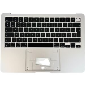 A2681 – MacBook Air 13.6″ (2022, M2) Top Case met Toetsenbord AZERTY BE – Zilver — vooraanzicht