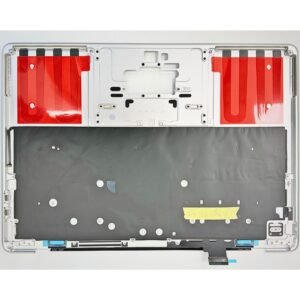 A3113 – MacBook Air 13.6″ (2024, M3) Top Case met Toetsenbord AZERTY BE – Zilver — achterzijde
