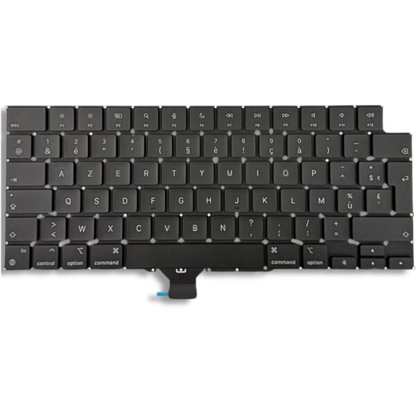 A2779 – MacBook Pro 14″ (2023, M2) Toetsenbord AZERTY BE — vooraanzicht A2779 – MacBook Pro 14″ (2023, M2) Toetsenbord AZERTY BE — vooraanzicht