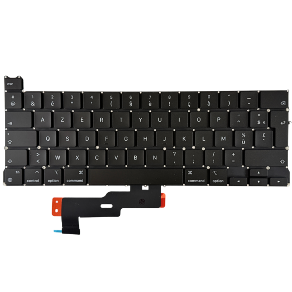 A2289 – MacBook Pro 13″ (2020, Intel) Toetsenbord AZERTY BE — vooraanzicht A2289 – MacBook Pro 13″ (2020, Intel) Toetsenbord AZERTY BE — vooraanzicht