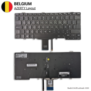 Dell Latitude 5310 Toetsenbord AZERTY BE met Backlight — vooraanzicht