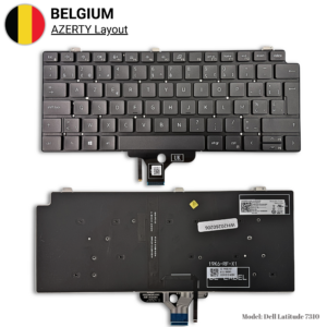 Dell Latitude 7310 Toetsenbord AZERTY BE met Backlight — vooraanzicht