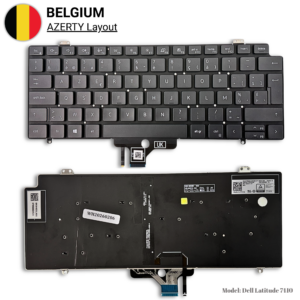 Dell Latitude 7410 Toetsenbord AZERTY BE met Backlight — vooraanzicht