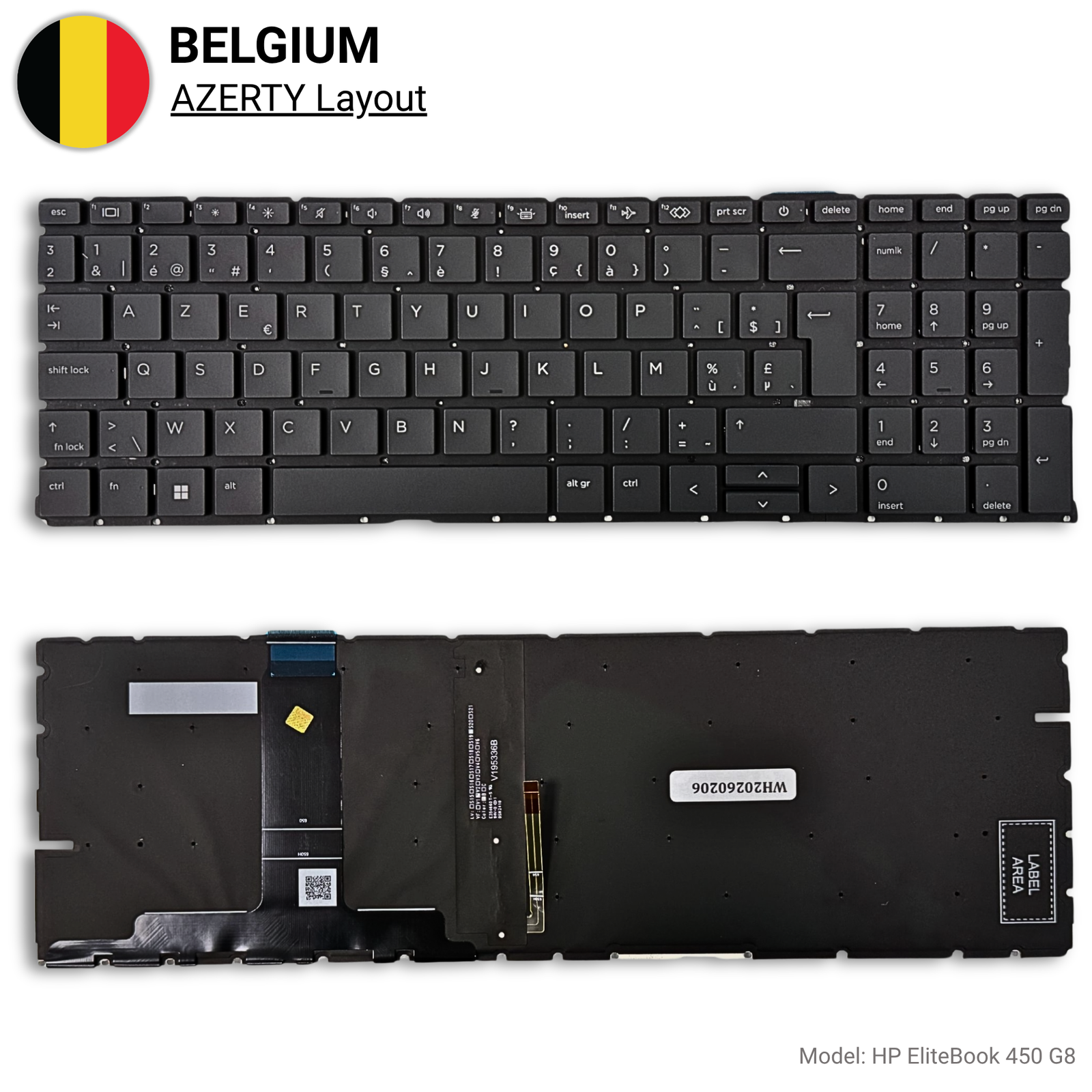 HP ProBook 450 G8 AZERTY BE toetsenbord