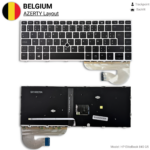 HP EliteBook 840 G5 Toetsenbord AZERTY BE met Backlight — vooraanzicht