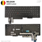 Lenovo ThinkPad T15 Gen 1 Toetsenbord AZERTY BE met Backlight — vooraanzicht