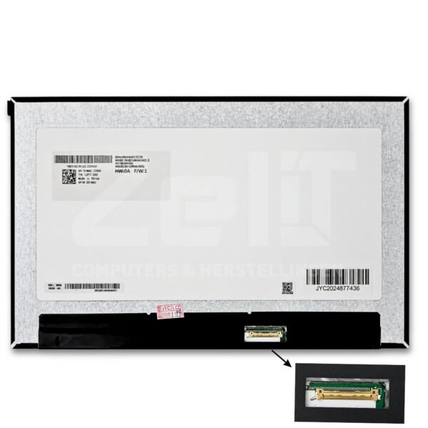 B156HAN02.5 15,6 inch laptopscherm – achterkant met label en eDP-connector