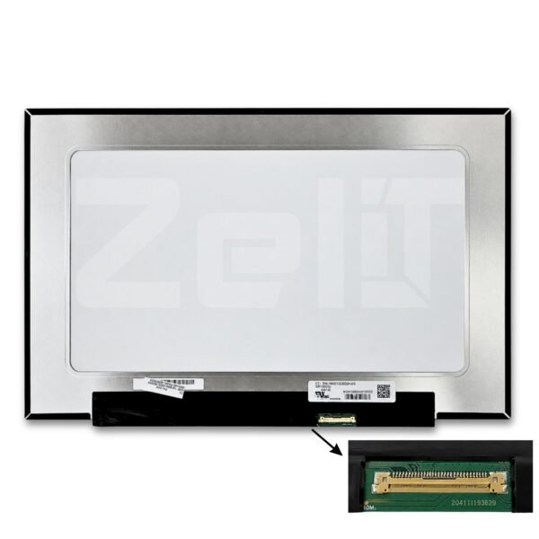 LM140LF2L 14 inch laptopscherm – achterkant met label en eDP-connector