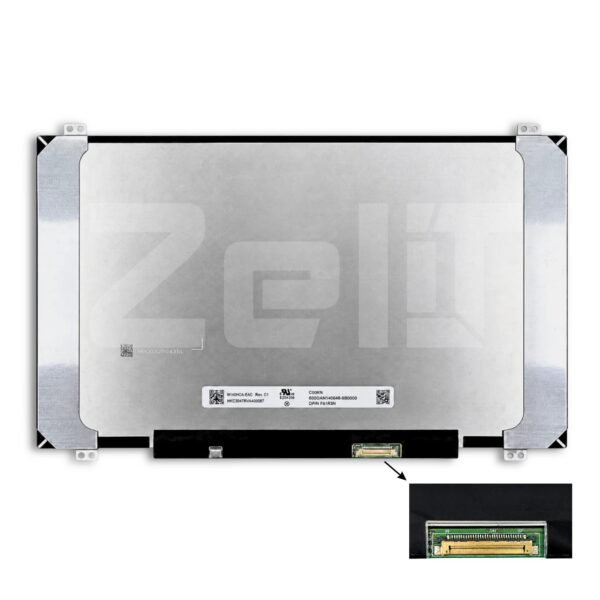 N140HCA-EAC 14 inch laptopscherm – achterkant met label en eDP-connector