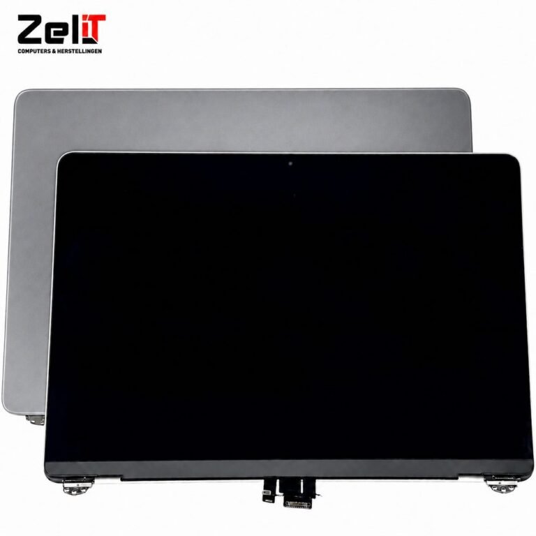 Illustratie van een compleet scherm voor MacBook Air 13 inch M3 (A3113) in de kleur Space Gray