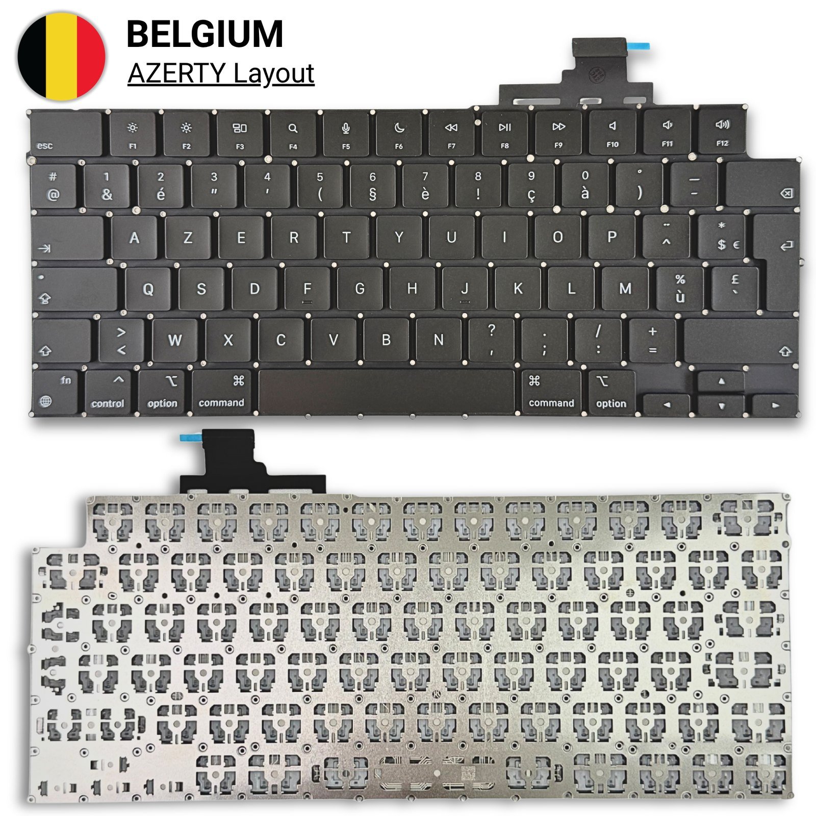 MacBook Air toetsenbord AZERTY Belgisch - voor- en achterzijde